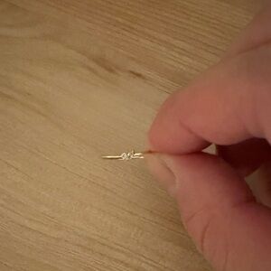 Bluboho Lean on me ring - 14k yellow gold, white diamond / 9 / yellow gold